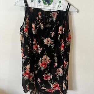 Flowing Floral Blouse, Peek-a-boo shoulders